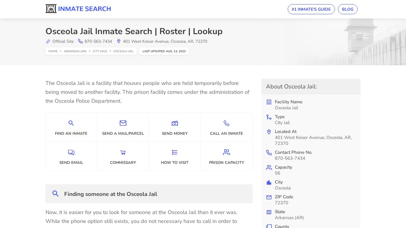 Osceola Jail Inmate Search | Roster | Lookup